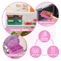 Bestseller Plastik-Lunchbox mit Fächern, Erhitzbare Lebensmittelbehälter für Kinder