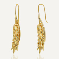 Mode créatif bohême élégant tout blé oreille crochet femme boucles d'oreilles femmes longue balancent cadeau pour un ami