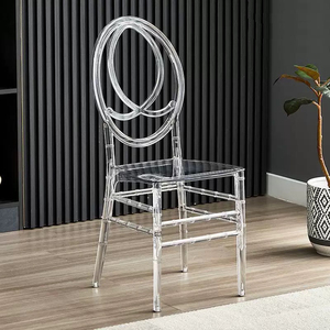 مصنع الجملة الفاخرة كرسي الكريستال واضحة الراتنج شفافة شيافاري كراسي واضحة للحزب - Product Image 1