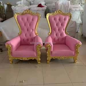 Nouvelle chaise bon marché à dossier haut <span class=keywords><strong>château</strong></span> <span class=keywords><strong>reine</strong></span> roi trône pour mariage chaise <span class=keywords><strong>de</strong></span> <span class=keywords><strong>reine</strong></span> <span class=keywords><strong>de</strong></span> couleur rose - Product Image 1