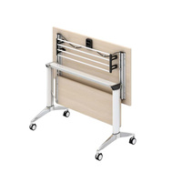 Table de formation pliable et mobile avec panneau en fer, hauteur réglable, table d'ordinateur roulante, usage commercial, salles de réunion, formations