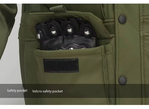 Chaqueta Táctica Impermeable para <span class=keywords><strong>Hombre</strong></span>, con Múltiples Bolsillos, Forro Polar, 100% Poliéster, para Senderismo al Aire Libre y Aventuras en Clima Frío - Product Image 5