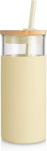 Vente chaude Multicolore Tasse <span class=keywords><strong>En</strong></span> <span class=keywords><strong>Verre</strong></span> Bouteille D'eau <span class=keywords><strong>En</strong></span> <span class=keywords><strong>Verre</strong></span> Paille Silicone Housse De Protection Bambou Cap Bouteille - Product Image 5