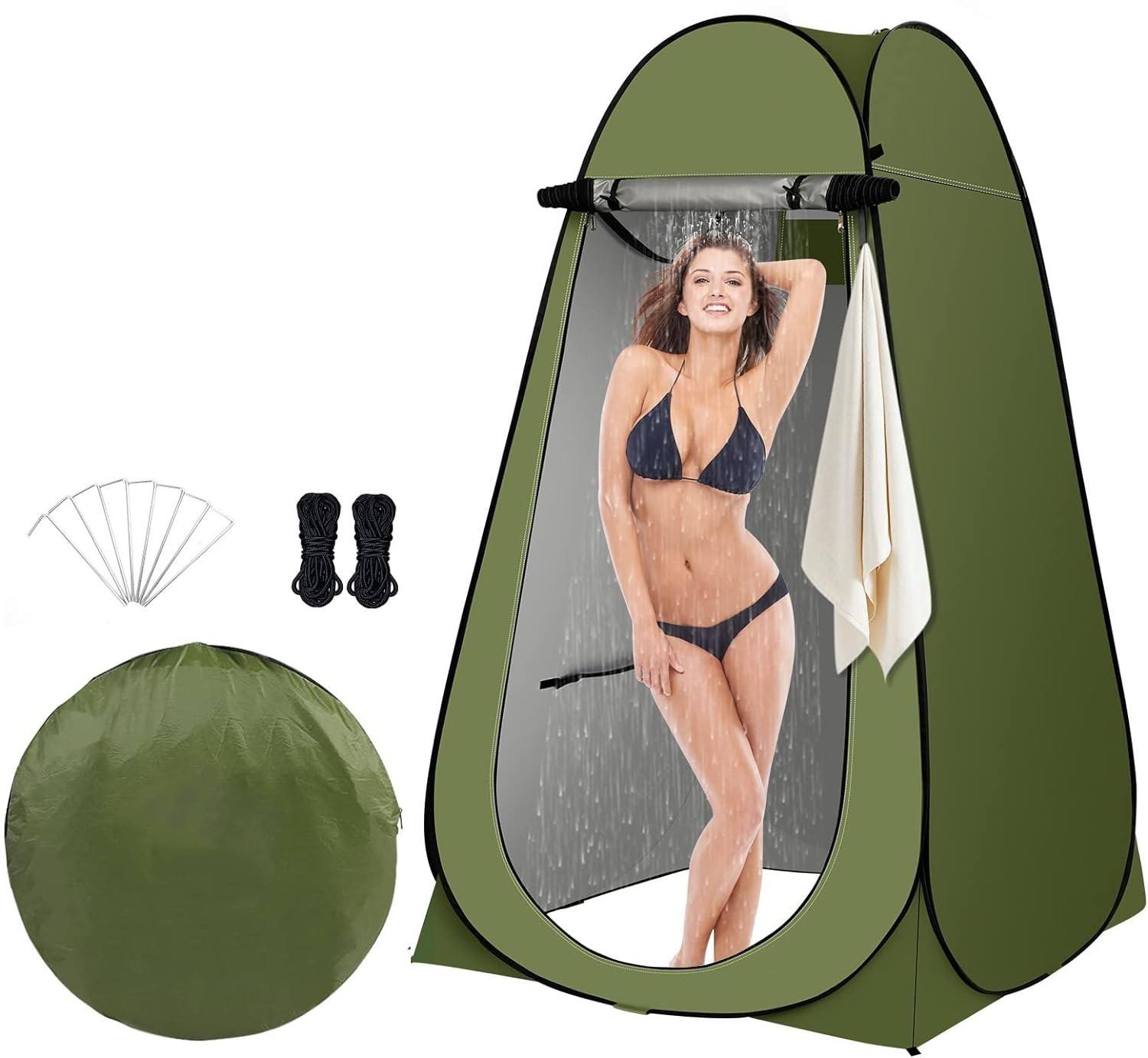 Tienda de campaña verde militar