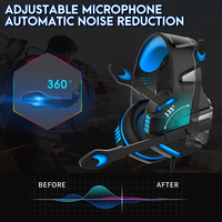 Hete Aanbieding Bedrade Gaming Headset Over-Ear RGB Verlichting Ruisreducerende Microfoon 3.5mm USB Surround Sound voor PC Desktop Laptop DJ Reizen