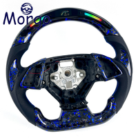 Volant personnalisé en fibre de carbone forgée bleue avec LED pour Chevrolet Camaro SS RS LT1 ZL1 1LE Corvette C7 ZR1 Z06 Z07 Coupé