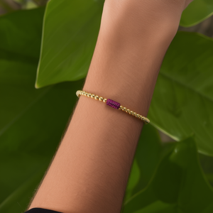 Fashion <b>Beaded</b> <b>Bracelet</b> 316L Stainless Steel PVD Gold Plating Sustainable Resistant Jewelry for Women <b>Men</b> - Product Image 3