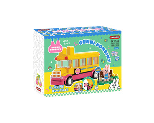 Autobús Escolar BUNNI KONBINY, Bloques de Construcción con Diseño de Conejo, Juguete de Vehículo para Niños - Product Image 1