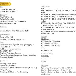 Module Ethernet industriel MNIOT à 5 ports RJ45, module d'information haute performance - Product Image 5