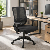 Chaise de bureau moderne à dossier haut en maille, vente en gros d'usine, avec support lombaire, réglable en hauteur, ergonomique, pivotante et inclinable pour ordinateur