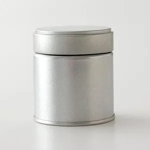 Wholesale personalized food grade tea tins case packaging small luxury metal round 30g matcha powder tin
