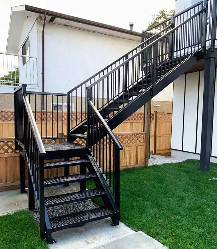 Outdoor Galvanized Steel Staircase Design Steel Steps Exterior Metal Staircase Outdoor Stair Railing Design Galvanized Stairs