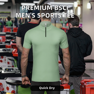 Camisetas Deportivas Básicas Lisas de Alta Calidad en Spandex/Poliéster, Tejidas, con Logotipo Personalizado al por Mayor, Transpirables y de Secado Rápido para Hombre - Product Image 2