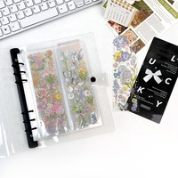 Transparent clair PVC feuilles mobiles cahier couverture de balle 6 trous classeur planificateur Agenda Journal Journal bloc-notes avec bouton pression