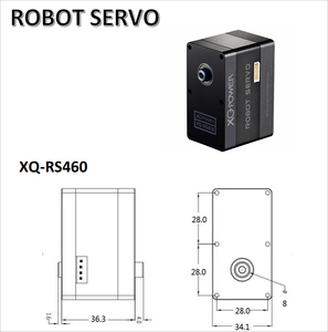 Motor Servo Robótico XQ POWER XQ-RS460, Eje de Salida de 59 kg, Tamaño Estándar, Carcasa Metálica, 12V, Ángulo de Control de 360°, Resistente al Agua - Product Image 2