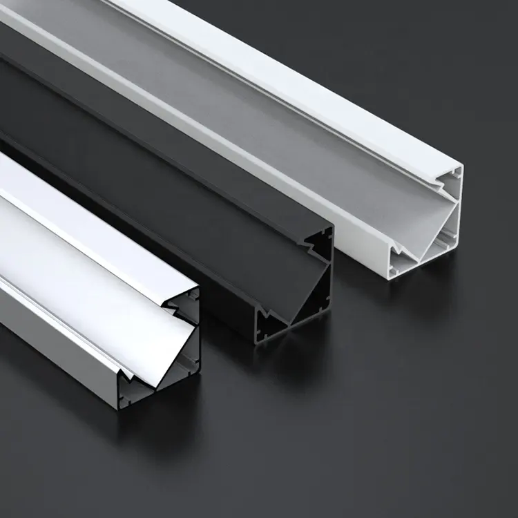 Super Kwaliteit Aluminium Extrusie Profielen Hoek Waterdicht Led Kanaal W 18.5Mm H 18.5Mm Hoek Verlichting