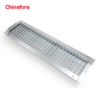 Grille d'aération à double couche en acier inoxydable Grille d'aération de la bande de sortie d'air de la climatisation centrale