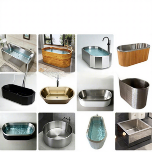 Bañera Cuadrada de Acero Inoxidable 304 Personalizada y Reforzada <span class=keywords><strong>para</strong></span> Salón de Belleza, Terapia de Calor y Frío, Bañera Adicional - Product Image 2