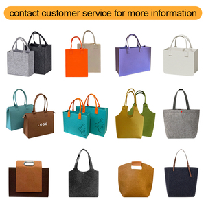 Fournisseur de sacs de haute qualité, logo personnalisé, sacs à main en tissu feutré écologique, sacs de shopping en feutre de laine pour femmes, <span class=keywords><strong>sac</strong></span> fourre-tout - Product Image 3