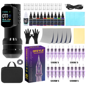 Juego de plumas para tatuaje Yuanyun con agujas, pigmento, máquina profesional, kit para principiantes para arte corporal - Product Image 2