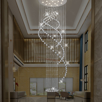 Lustre Goutte de Pluie, Plafonnier Encastré, Luminaire de Plafond, Acier à Ressorts, Hula Hoop, Cristaux en Spirale, Lampes Suspendues à Pompons