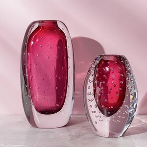 Hand Blown Modern Luxury Design Crystal Venere Italy Murano <strong>Bubble</strong> Glass <strong>Vase</strong> - Product Image 5