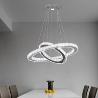 Lustre LED en cristal Nodric Light 6000K pour chambre et salon, expédié depuis l'entrepôt allemand