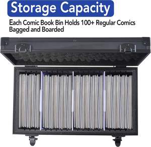 กล่องเก็บหนังสือการ์ตูนกล่องใส่แผ่นการ์ตูนมีแผ่นแบ่งขนาดพอดีกับแผ่นการ์ตูนที่ถูกบรรจุและบรรจุสินค้าที่มีขนาด100 + ปกติ - Product Image 5