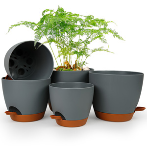 Vasi da <span class=keywords><strong>Giardino</strong></span> All'Ingrosso, Fioriere Autoirriganti per Piante da Interno, Vasi in Plastica con Sistema di Auto-Irrigazione - Product Image 1