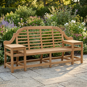 Banco de Patio de Madera Sólida, Moderno y Duradero, con Estructura de Teca, Personalizable para Uso en Parques, Modelo B010 - Product Image 1