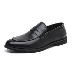 Mocasines de Cuero Genuino Personalizados para Hombre, Zapatos Casuales Británicos de Negocios, Suela Suave, Antideslizantes, Transpirables, de Goma Resistente - Product Image 4