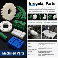 Maßgefertigte CNC-Bearbeitete Kunststoffteile Zahnräder Blöcke Ringe Unregelmäßige Formen Multi-Material Zeichnungsbasierte Präzision Direkt ab Werk