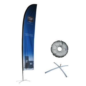 ธงขนนกแบบสองด้านสำหรับ<span class=keywords><strong>ร้าน</strong></span>ตัดผมพร้อมฐานเสาธงขนนกที่ตั้งสำหรับงานโฆษณา - Product Image 1