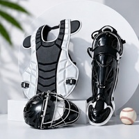 Ensemble d'équipement complet pour attrapeur de baseball professionnel : masque, protège-poitrine, protège-jambes, léger, couleur personnalisable, en stock