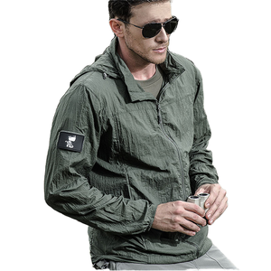 Chaqueta Bomber con Capucha, Protección Solar para Verano, Ultrafina, Transpirable, Impermeable, Cortavientos, con Cierre, de Secado Rápido, Servicio OEM - Product Image 1