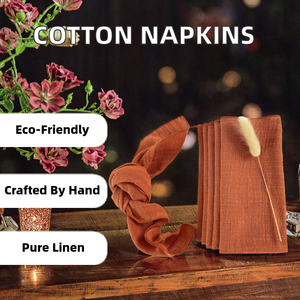 Serviettes en tissu 100% coton brodées en gros pour les dîners de mariage, les fêtes et les restaurants - Product Image 3