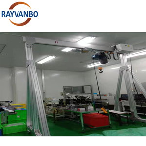 बिक्री के लिए उपलब्ध कार्यशालाओं के लिए इंजन मोटर गियरबॉक्स के साथ आउटडोर इनडोर पोर्टेबल एल्यूमीनियम मिश्र धातु गैन्ट्री क्रेन 1 टन से 5 टन तक - Product Image 1