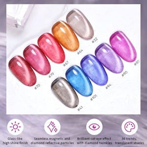 TRIONE OME <span class=keywords><strong>Gel</strong></span> <span class=keywords><strong>de</strong></span> Uñas Magnético Efecto Ojo <span class=keywords><strong>de</strong></span> Gato <span class=keywords><strong>con</strong></span> Cuentas <span class=keywords><strong>de</strong></span> Cristal Reflectantes Neón para Salón <span class=keywords><strong>de</strong></span> Belleza y Suministros <span class=keywords><strong>de</strong></span> Uñas - Product Image 2