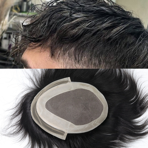 Tupé de encaje frontal para <span class=keywords><strong>hombre</strong></span>, modelo de peluquín con centro de mono fino, pelo indio, modelo de la marca de la serie de la marca de la semana, de la semana, de estilo indio - Product Image 4
