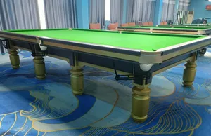 Chinese Professional International Standard Cheap Solid Wood Frame Golden Snooker Table 12ft For Sale