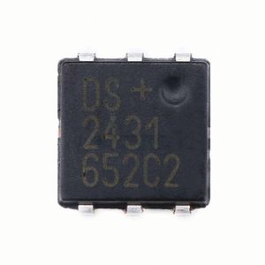 DS2431 Circuito Integrado de Memoria EEPROM Serial No Volátil de 1024 bits, 1-Wire, 1Kb, Paquete SMT TSOC-6, DS2431P+T&R, Funcionamiento a -40°C ~ 85°C - Product Image 1