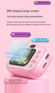 Mini dijital kamera 2.0 inç HD çift Lens boyama kameralar braketi çocuk Video kaydedici oyunları MP3 oyuncaklar hediye Y6 çocuk kamera - Product Image 5