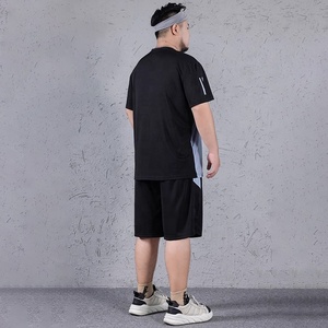 Mens Big and Tall 2 Piece Short Sets Ice Silk Sports Suit 10XL Tie Dye <strong>Tracksuit</strong> Gym Workout Clothes Plus Size Clothing - Product Image 5
