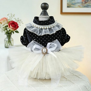 Vestido para Perro con Falda de Tul con Puntos, Poliéster, para las Cuatro Estaciones - Product Image 4