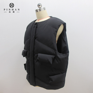 2023 Designer marque <span class=keywords><strong>sans</strong></span> manches <span class=keywords><strong>doudoune</strong></span> automne vêtements femmes Streetwear culture court utilitaire rembourré gonflé gilet avec poches - Product Image 2