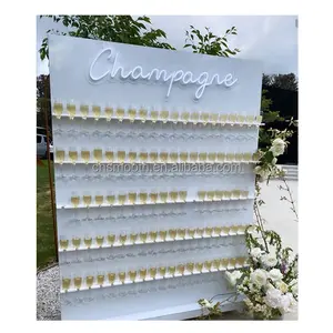 Wholesale acrylic wedding champagne wall wedding champagne glass holder