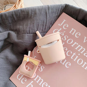 IVANHOE per <span class=keywords><strong>Airpods</strong></span> custodia in Silicone custodia divertente per Apple <span class=keywords><strong>Airpods</strong></span> 1 & 2 [modello Cartoon] [regalo per ragazza ragazzo] (tazza da tè al latte perla) - Product Image 2