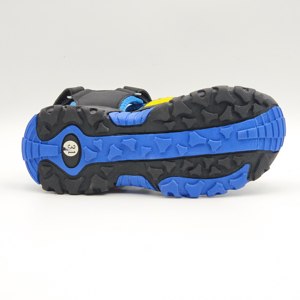 Sandales d'été pour garçons bleues et jaunes à bout fermé - Velcro, maille respirante, semelle EVA antidérapante, légères, chaussures de randonnée pour enfants - Product Image 5