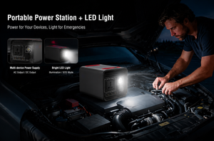 Portable Power Station <b>Solar</b> <b>Generator</b> Pure Sine Wave AC Type-C Output Outdoor Camping Emergency Backup Power Supply Bat - Product Image 3