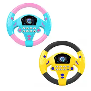 Roda kemudi elektronik untuk mobil, mainan simulasi berkendara bersama pilot, mainan musik bayi